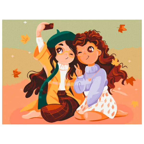 Картина по номерам BrushMe Подруги 40 x 30 cm/ Горизонтальная photo 1