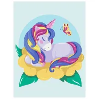 Картина по номерам BrushMe Цветущий единорог 40 x 30 cm/ Вертикальная