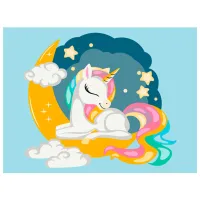 Картина по номерам BrushMe Радужный единорог 40 x 30 cm/ Горизонтальная
