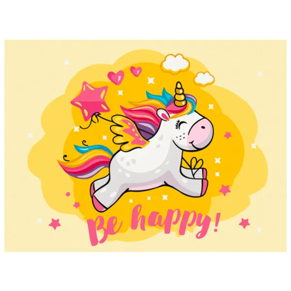 Картина по номерам BrushMe Счастливый единорог 40 x 30 cm/ Горизонтальная photo 1 Картина по номерам BrushMe Счастливый единорог 40 x 30 cm/ Горизонтальная photo 1