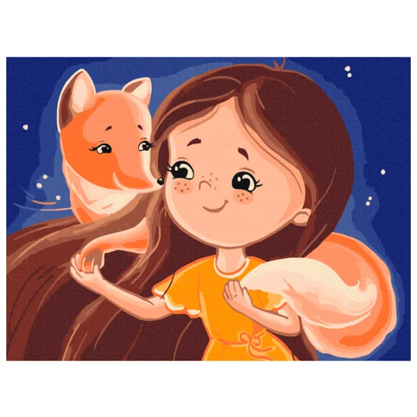 Картина по номерам BrushMe Лисий друг 40 x 30 cm/ Горизонтальная photo 1