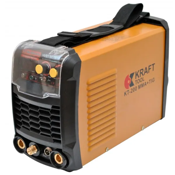 Aparat de sudat Kraft Tool KT200 230 V cu electrod (MMA), cu gaz inert (TIG)/ Orange photo 1 Aparat de sudat Kraft Tool KT200 230 V cu electrod (MMA), cu gaz inert (TIG)/ Orange photo 1