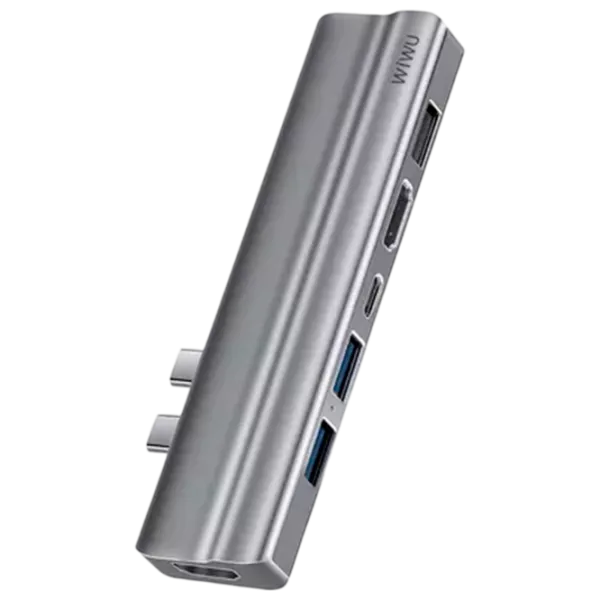 Adaptor Hub WIWU Alpha T9 USB Type-C/ Gray photo 1