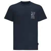 Tricou pentru bărbați Jack Wolfskin Jack Tent T M 100% bumbac/ Navy