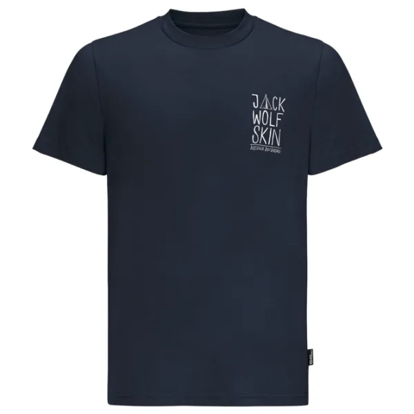 Tricou pentru bărbați Jack Wolfskin Jack Tent T M 100% bumbac/ Navy photo 1