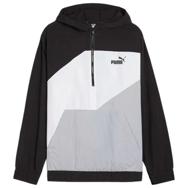 Ветровка для мужчин Puma Power Windbreaker ½ Zip Демисезонная/ Черный photo 1