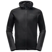 Hanorac pentru bărbați Jack Wolfskin Baiselberg Hooded Fz M Drept/ Black