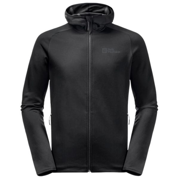 Hanorac pentru bărbați Jack Wolfskin Baiselberg Hooded Fz M Drept/ Black photo 1