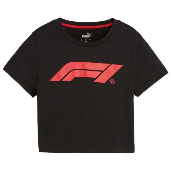 Tricou pentru femei Puma F1 Ess Cropped Logo Tee Wns 100% bumbac/ Black photo 1 Tricou pentru femei Puma F1 Ess Cropped Logo Tee Wns 100% bumbac/ Black photo 1