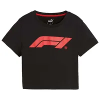 Tricou pentru femei Puma F1 Ess Cropped Logo Tee Wns 100% bumbac/ Black