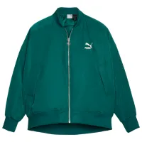 Куртка для женщин Puma T7 Shiny Bomber Jacket L/ Зелёный