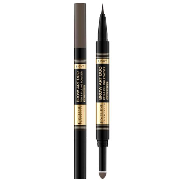 Маркер для бровей Eveline Cosmetics Brow Art Duo Коричневый photo 1