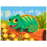 Картина по номерам BrushMe Хамелеончик 40 x 30 cm/ Горизонтальная