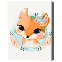 Картина по номерам BrushMe Лисичка сестричка 40 x 30 cm/ Вертикальная