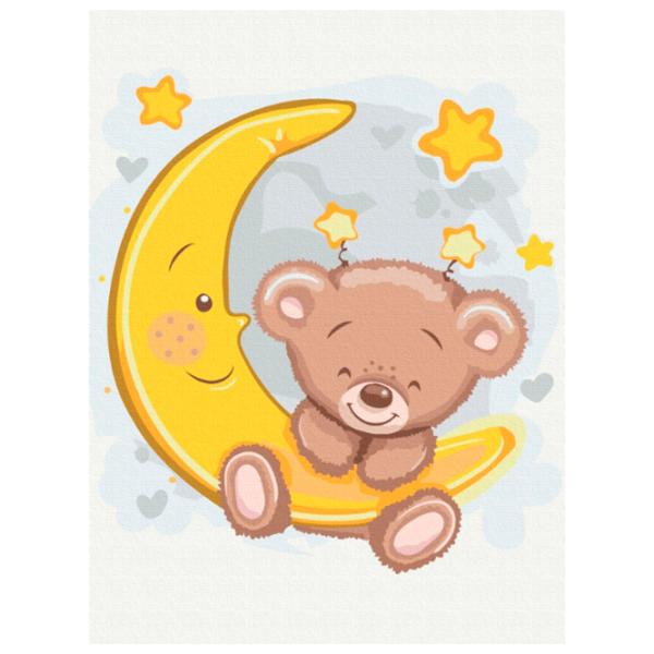 Картина по номерам BrushMe Мишка на луне 40 x 30 cm/ Вертикальная photo 1 Картина по номерам BrushMe Мишка на луне 40 x 30 cm/ Вертикальная photo 1