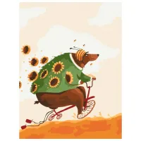 Pictură pe numere BrushMe Aventurile Ursului 40 x 30 cm/ Verticală