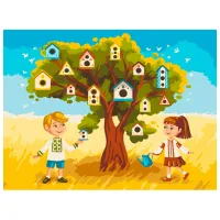 Картина по номерам BrushMe Будущее Украины 40 x 30 cm/ Горизонтальная