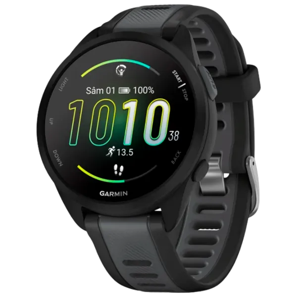 Ceas inteligent Garmin Forerunner 165 1.2"/ 30.4 mm/ Black - Black/ 010-02863-20 photo 1
