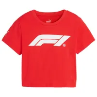 Футболка для женщин Puma F1 Ess Cropped Logo Tee Wns 100% хлопок/ Красный
