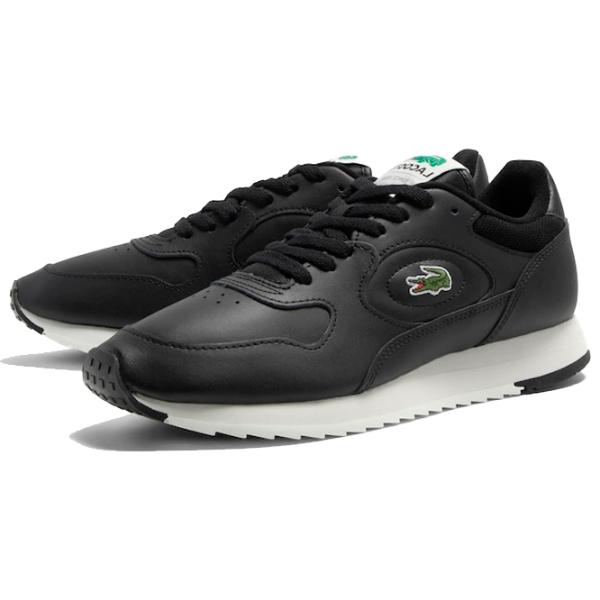 Adidași pentru bărbați Lacoste Men's Linetrack Leather 44.5/ Black photo 1