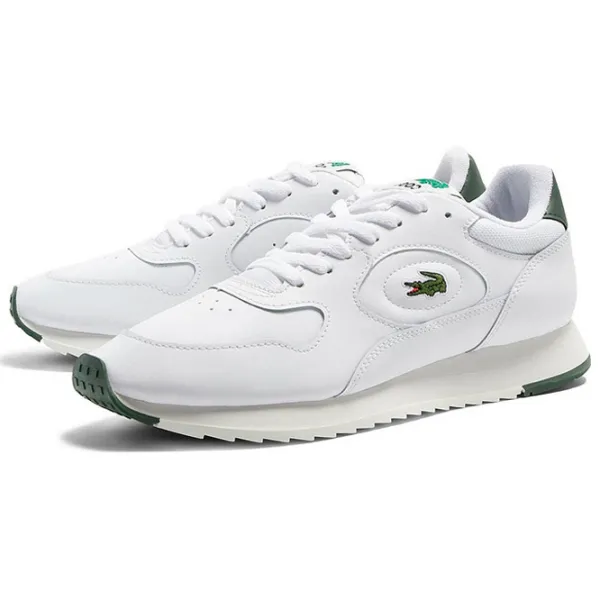Adidași pentru bărbați Lacoste Men's Linetrack Leather 41/ White photo 1 Adidași pentru bărbați Lacoste Men's Linetrack Leather 41/ White photo 1
