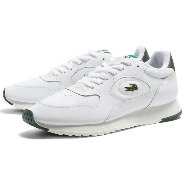 Adidași pentru bărbați Lacoste Men's Linetrack Leather 41/ White photo 1 Adidași pentru bărbați Lacoste Men's Linetrack Leather 41/ White photo 1