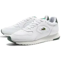 Adidași pentru bărbați Lacoste Men's Linetrack Leather 43/ White
