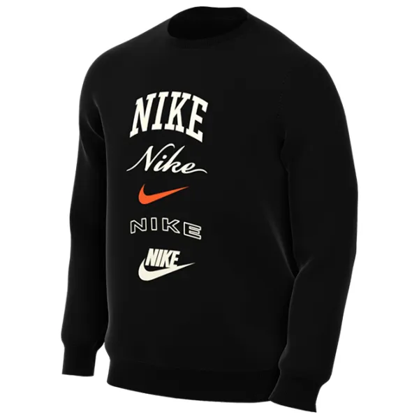 Hanorac pentru bărbați Nike Club Bb Crew Stack Gx Drept/ Black photo 1