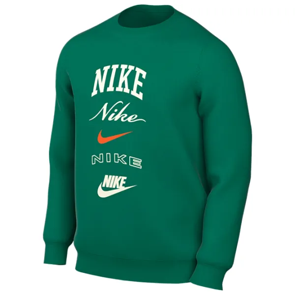 Hanorac pentru bărbați Nike Club Bb Crew Stack Gx Drept/ Green photo 1