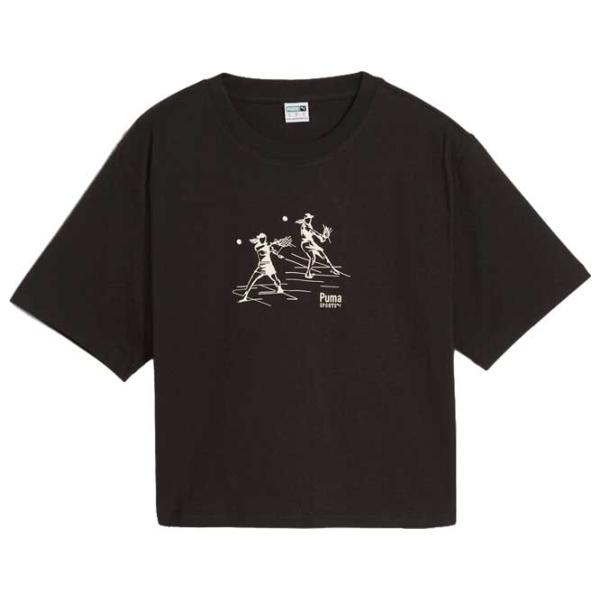 Футболка для женщин Puma Team Relaxed Tee 100% хлопок/ Черный photo 1