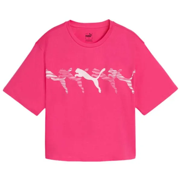 Футболка для женщин Puma Ess+ Logo Lab Relaxed Tee Garnet Хлопок/ Розовый photo 1