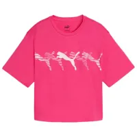 Футболка для женщин Puma Ess+ Logo Lab Relaxed Tee Garnet Хлопок/ Розовый