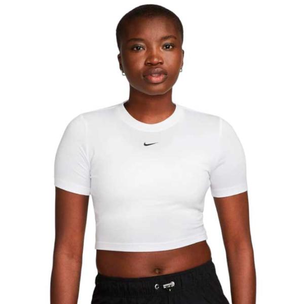 Tricou pentru femei Nike W Nsw Tee Essntl Slim Crp Lbr 48% modal/ White photo 1