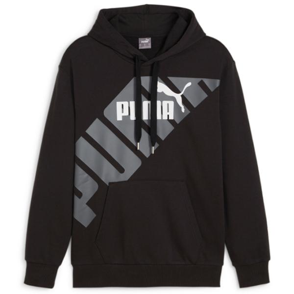Hanorac pentru bărbați Puma Power Graphic Hoodie Tr Drept/ Black photo 1