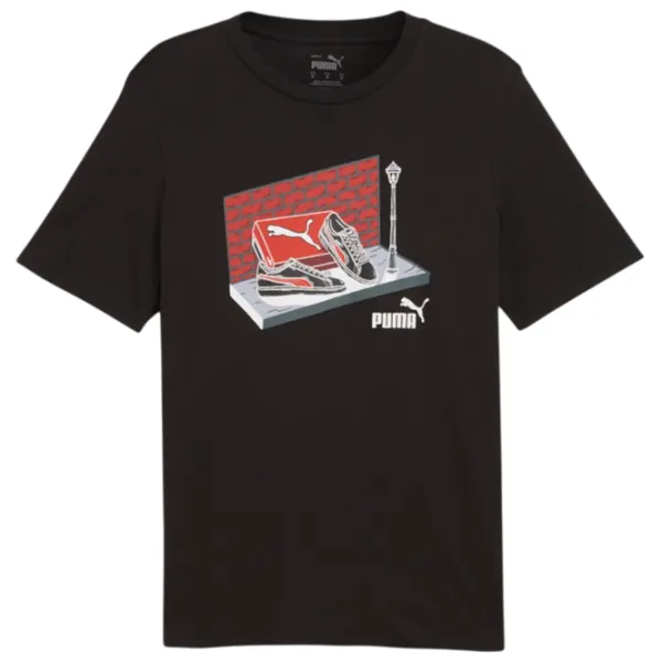 Tricou pentru bărbați Puma Graphics Sneaker Box Tee 100% bumbac/ Black photo 1