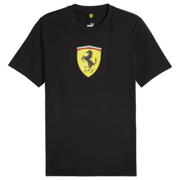 Tricou pentru bărbați Puma Ferrari Race Big Shield T Coloured 100% bumbac/ Black photo 1