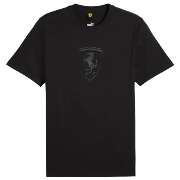 Tricou pentru bărbați Puma Ferrari Race Big Shield Tee Tonal 100% bumbac/ Black photo 1