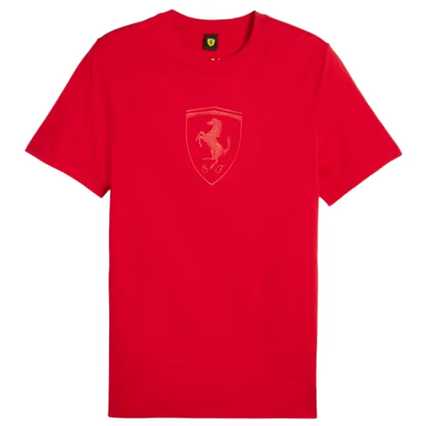Tricou pentru bărbați Puma Ferrari Race Big Shield Tee Tonal 100% bumbac/ Red photo 1