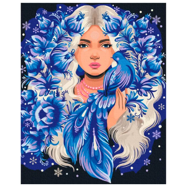 Картина по номерам BrushMe Она – Зима 50 x 40 см/ Вертикальная photo 1