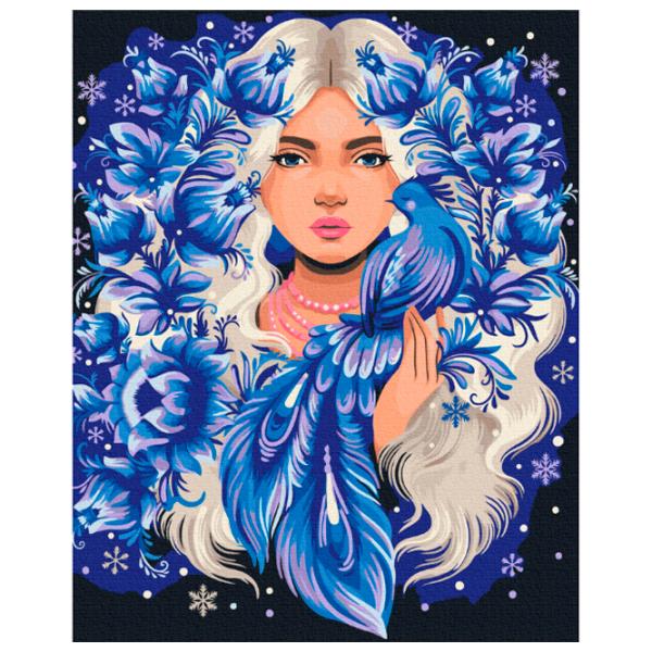 Картина по номерам BrushMe Она – Зима 50 x 40 см/ Вертикальная photo 1