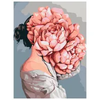 Картина по номерам BrushMe Загадка пионов 40 x 30 cm/ Вертикальная