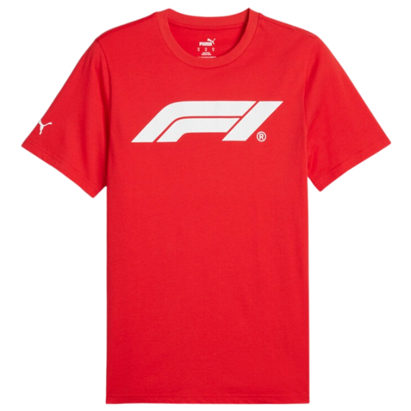 Tricou pentru bărbați Puma F1 Ess Logo Tee 100% bumbac / Red photo 1