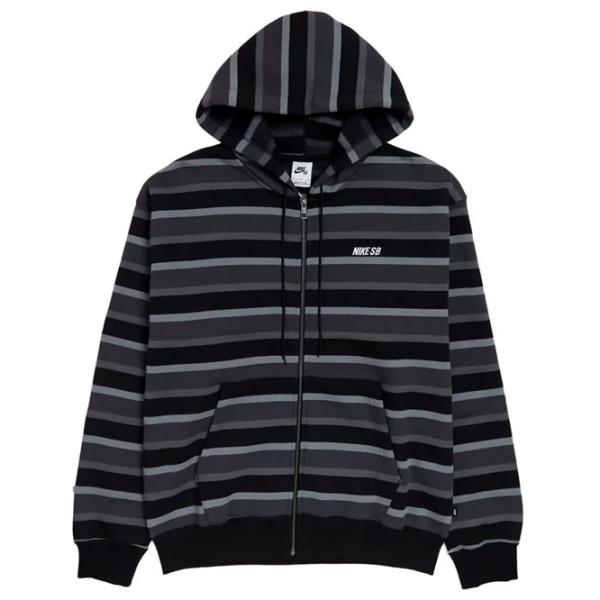 Hanorac pentru bărbați Nike Sb Flc Fz Stripes Drept/ Gray photo 1