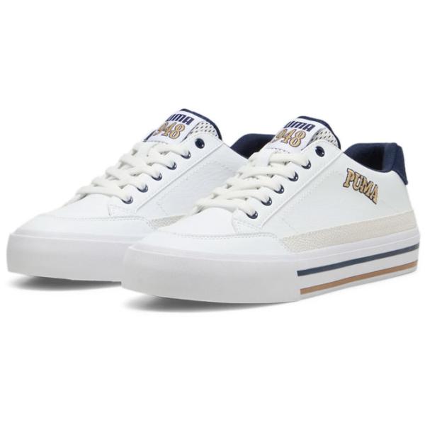 Ghete pentru bărbați Puma Court Classic Vulc Retro Club 40 / White photo 1