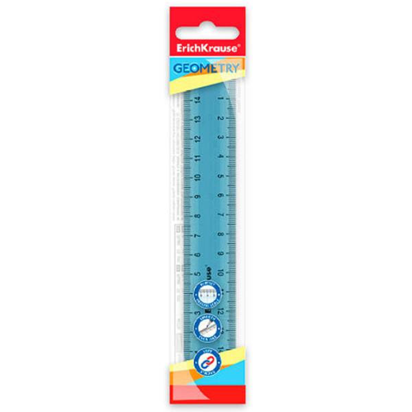 Riglă ErichKrause 53523 15 cm/ Plastic photo 1