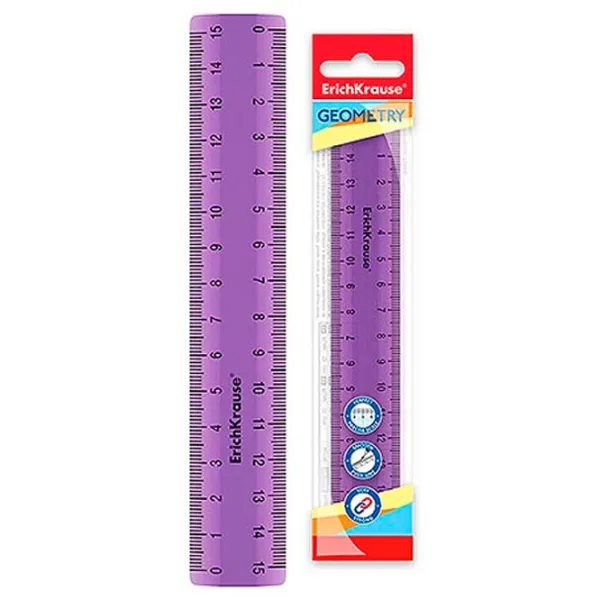 Riglă ErichKrause 53526 20 cm/ Plastic photo 1