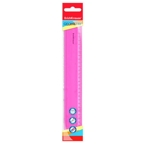 Riglă ErichKrause 53529 30 cm/ Plastic photo 1