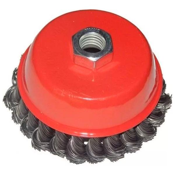 Perie cupă din sârmă răsucită MPN 42518 100 mm photo 1