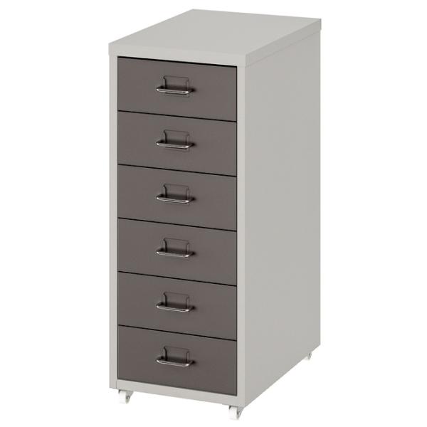 Comodă Ikea Helmer 69 x 28 x 44/ Oțel/ Gri închis photo 1