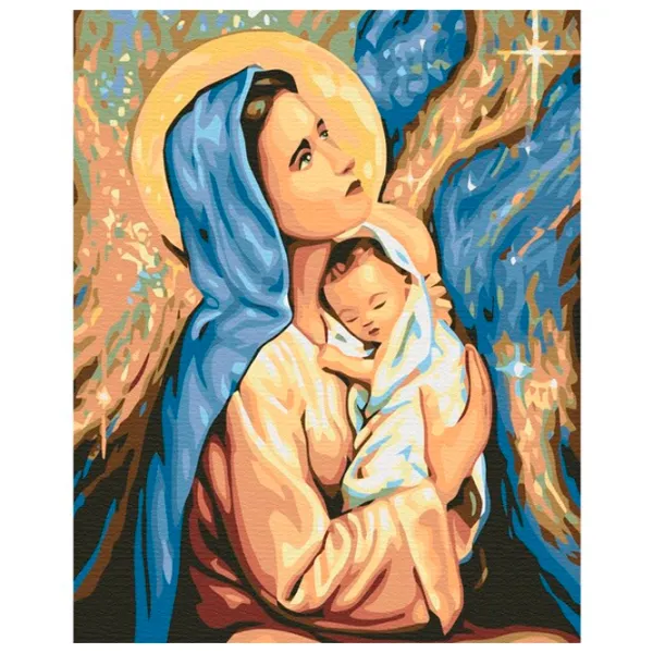 Картина по номерам BrushMe Мария и Иисус 50 x 40 см/ Вертикальная photo 1